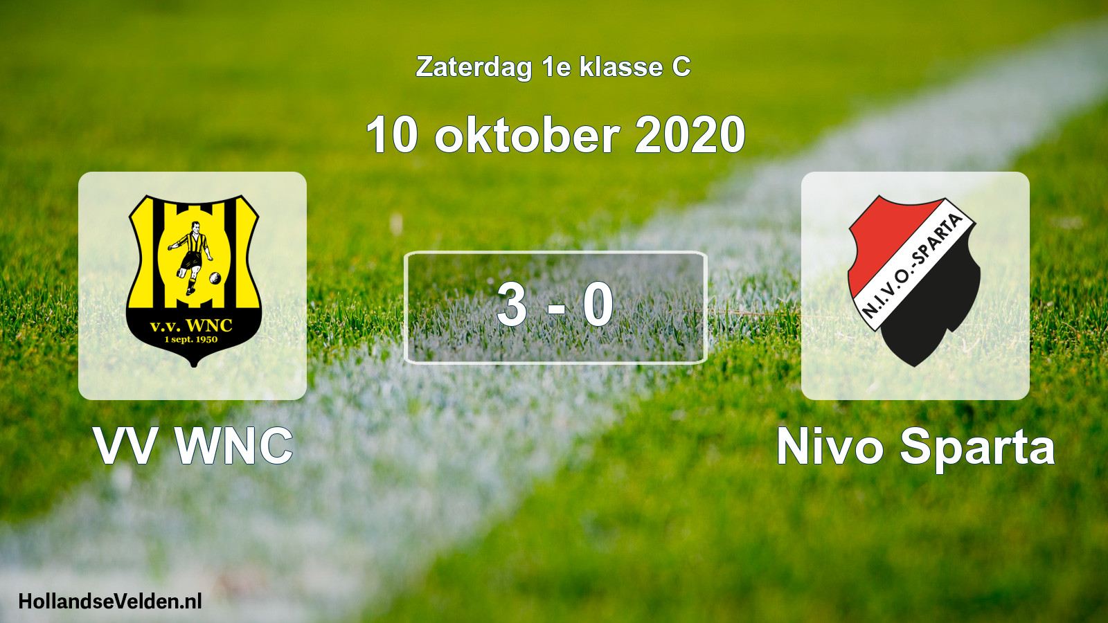 Total number of matches played: VV WNC - Nivo Sparta 3 - 0 (10 October 2020)