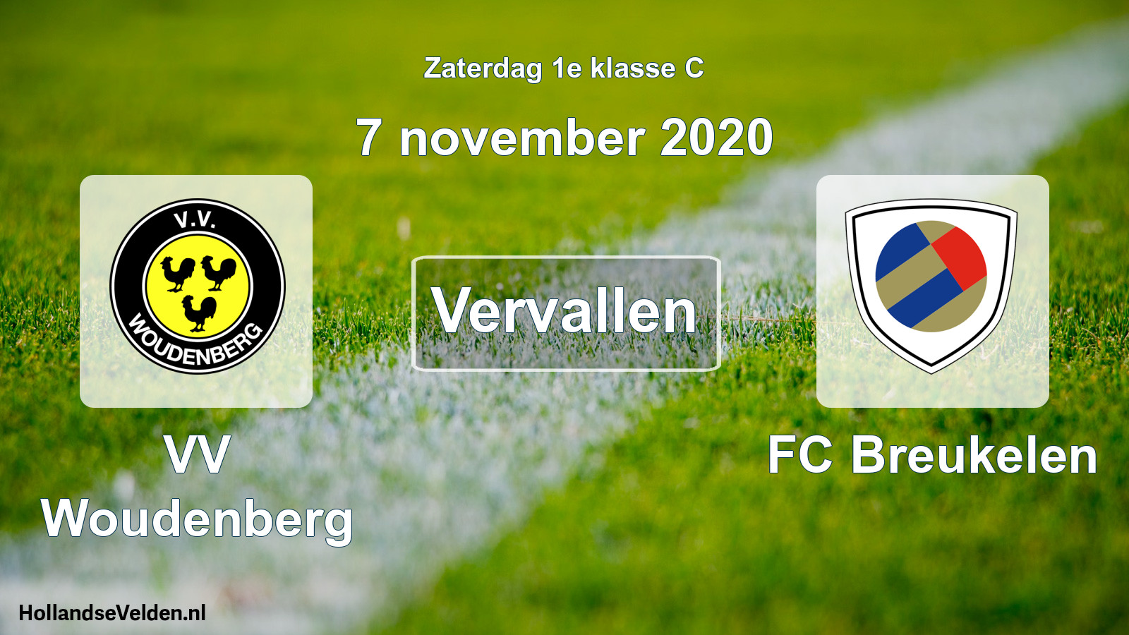 Scheduled Match: VV Woudenberg - FC Breukelen (7 November 2020)