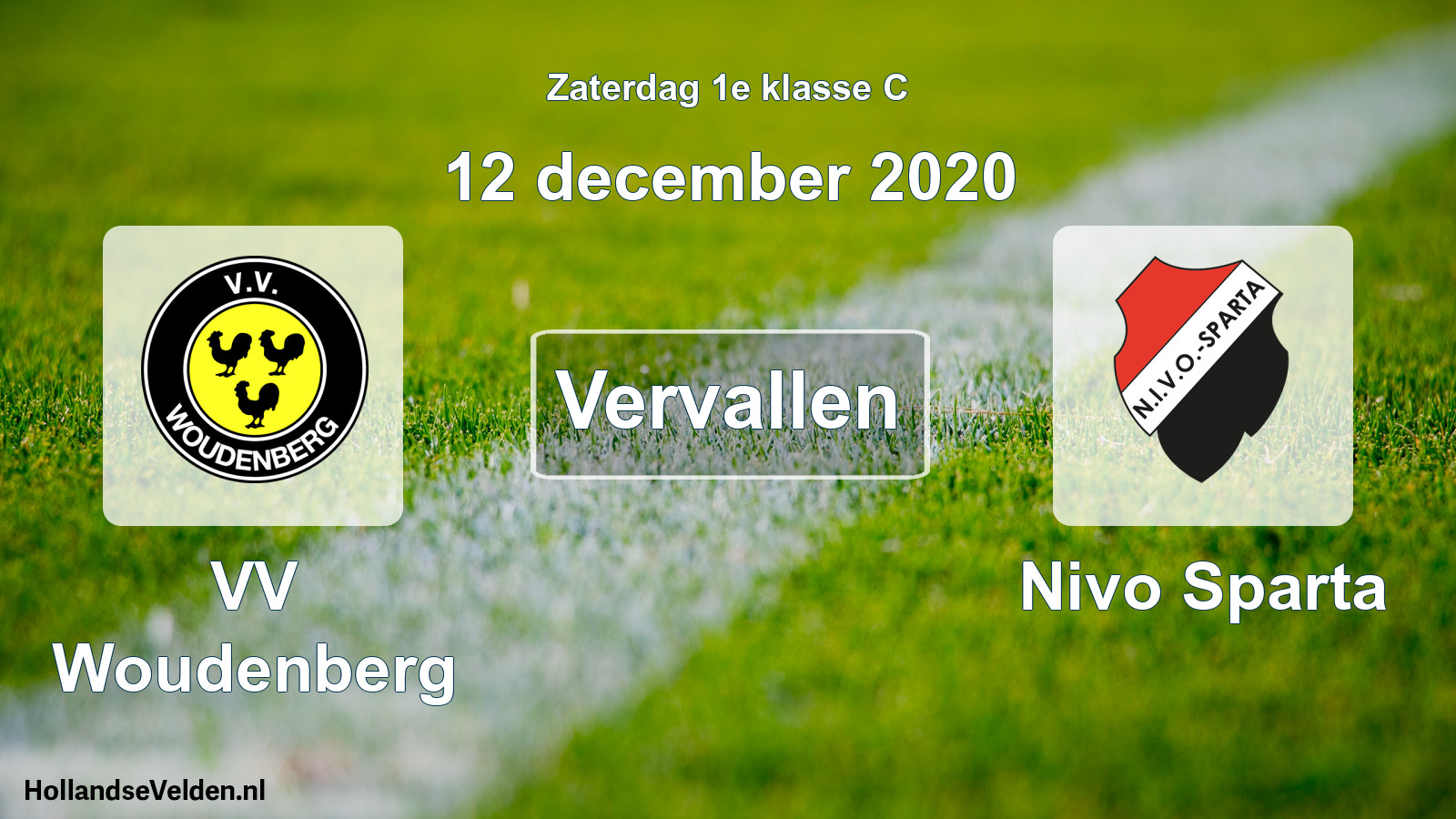 Scheduled Match: VV Woudenberg - Nivo Sparta (12 December 2020)