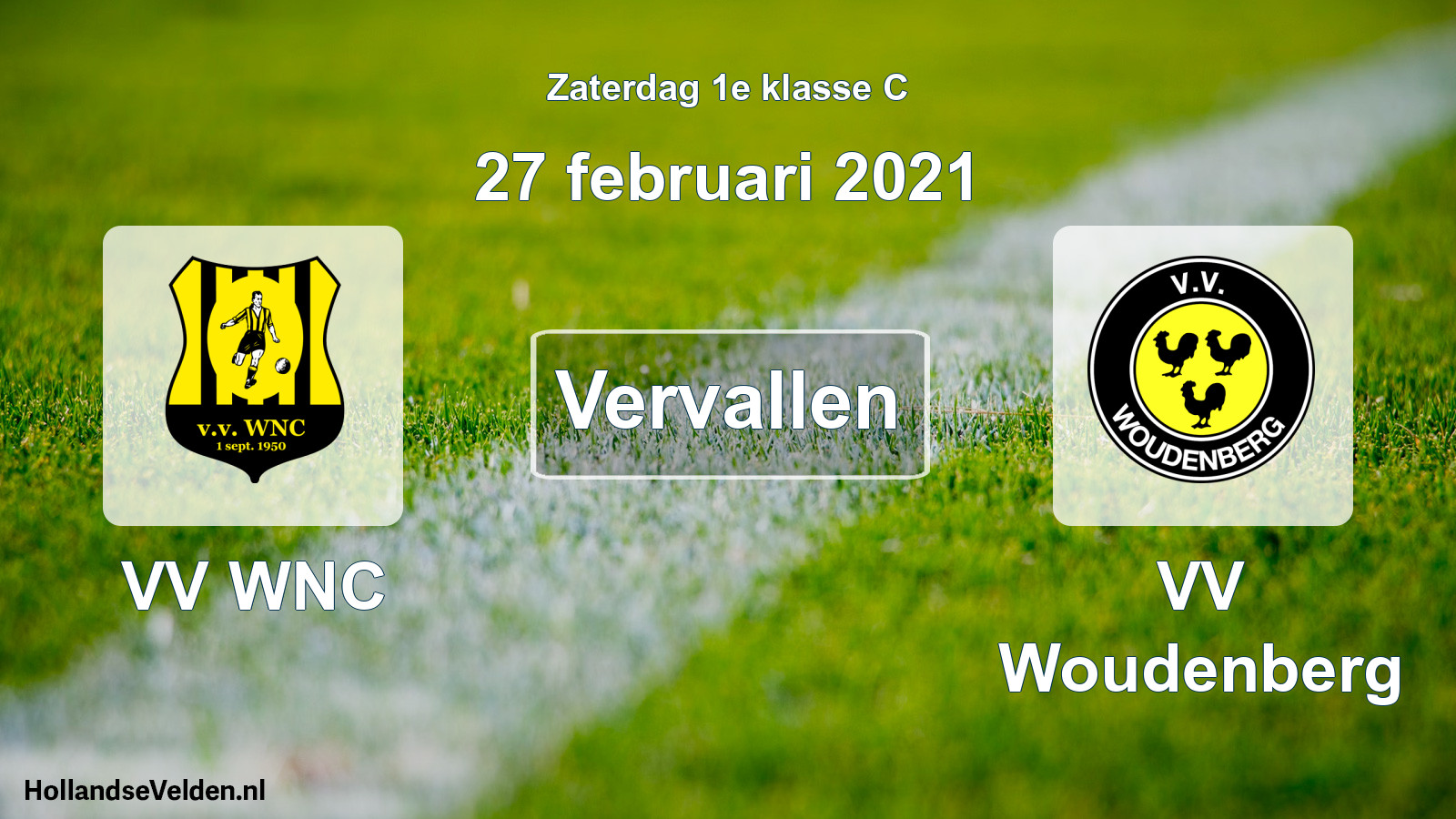 Scheduled Match: VV WNC - VV Woudenberg (27 February 2021)
