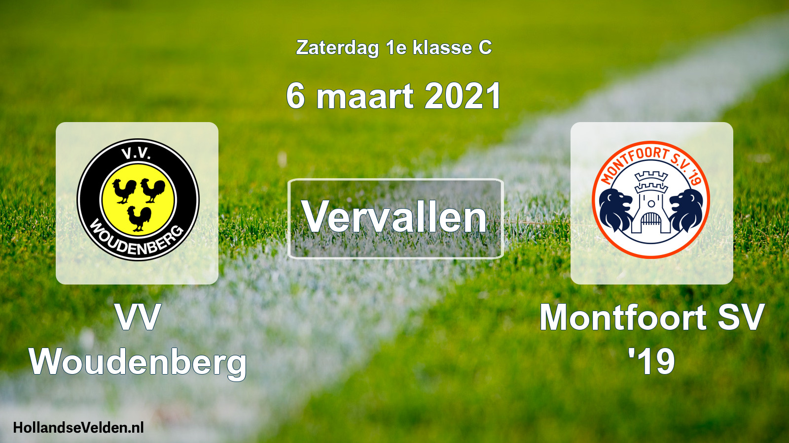 Scheduled Match: VV Woudenberg - Montfoort SV '19 (6 March 2021)