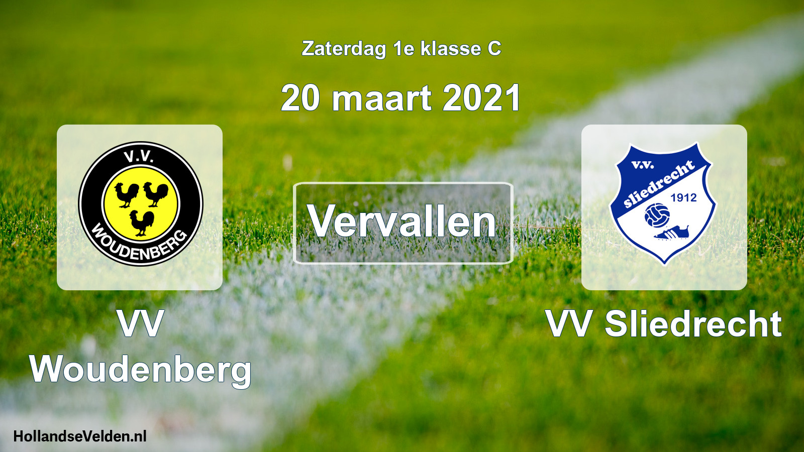 Scheduled Match: VV Woudenberg - VV Sliedrecht (20 March 2021)