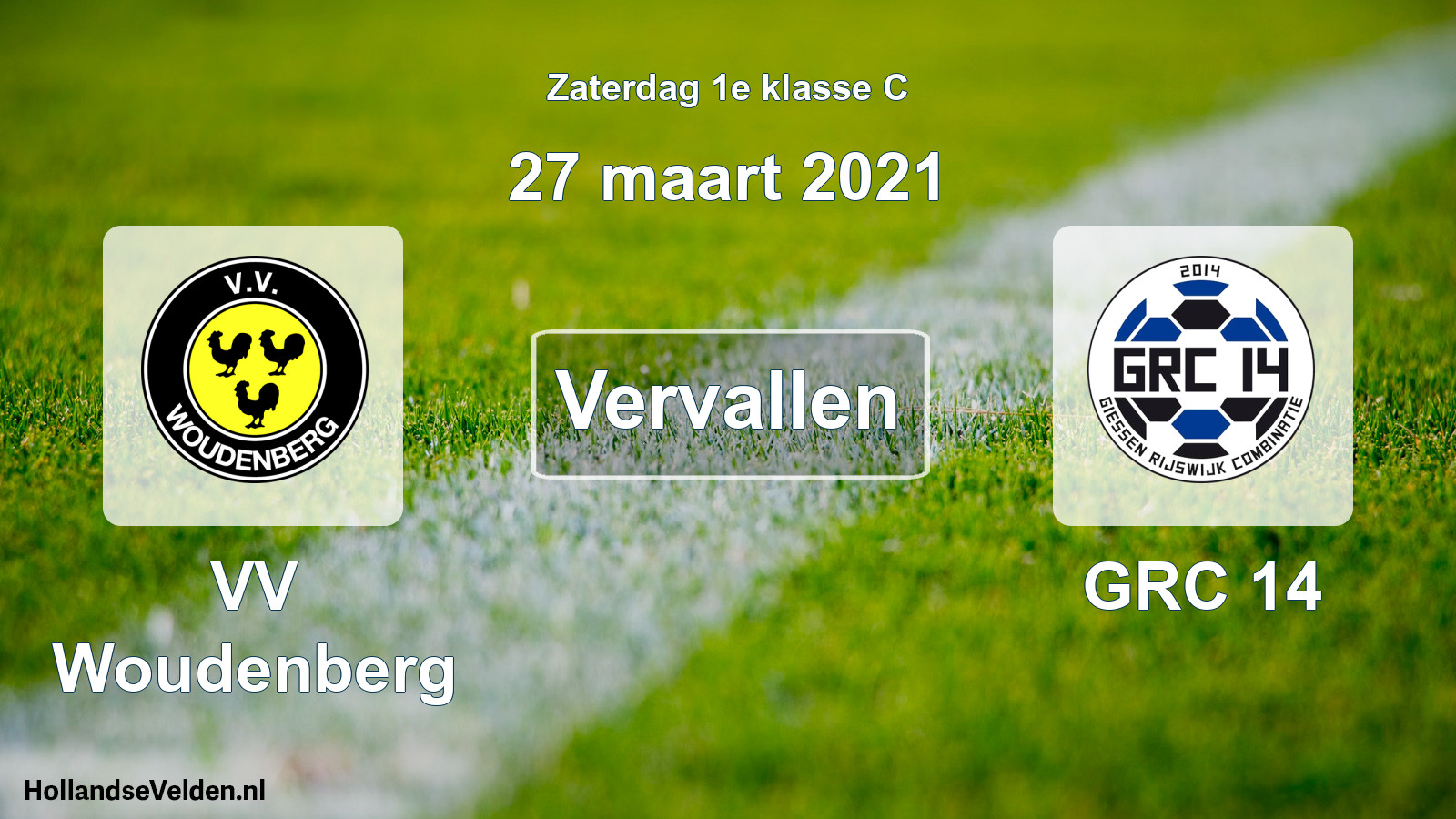Scheduled Match: VV Woudenberg - GRC 14 (27 March 2021)