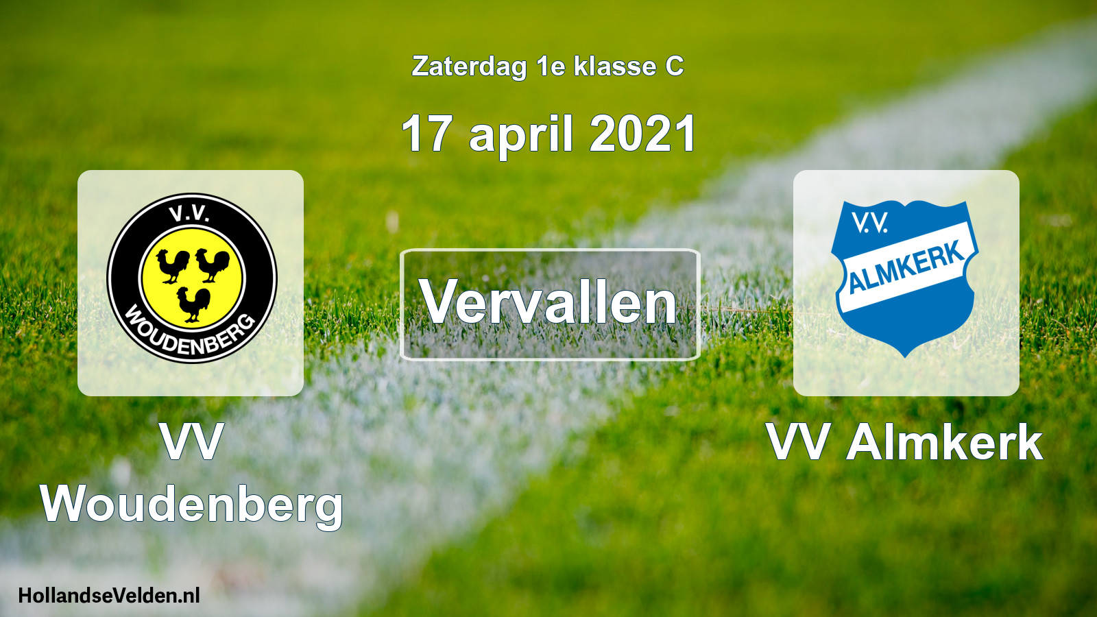 Scheduled Match: VV Woudenberg - VV Almkerk (17 April 2021)