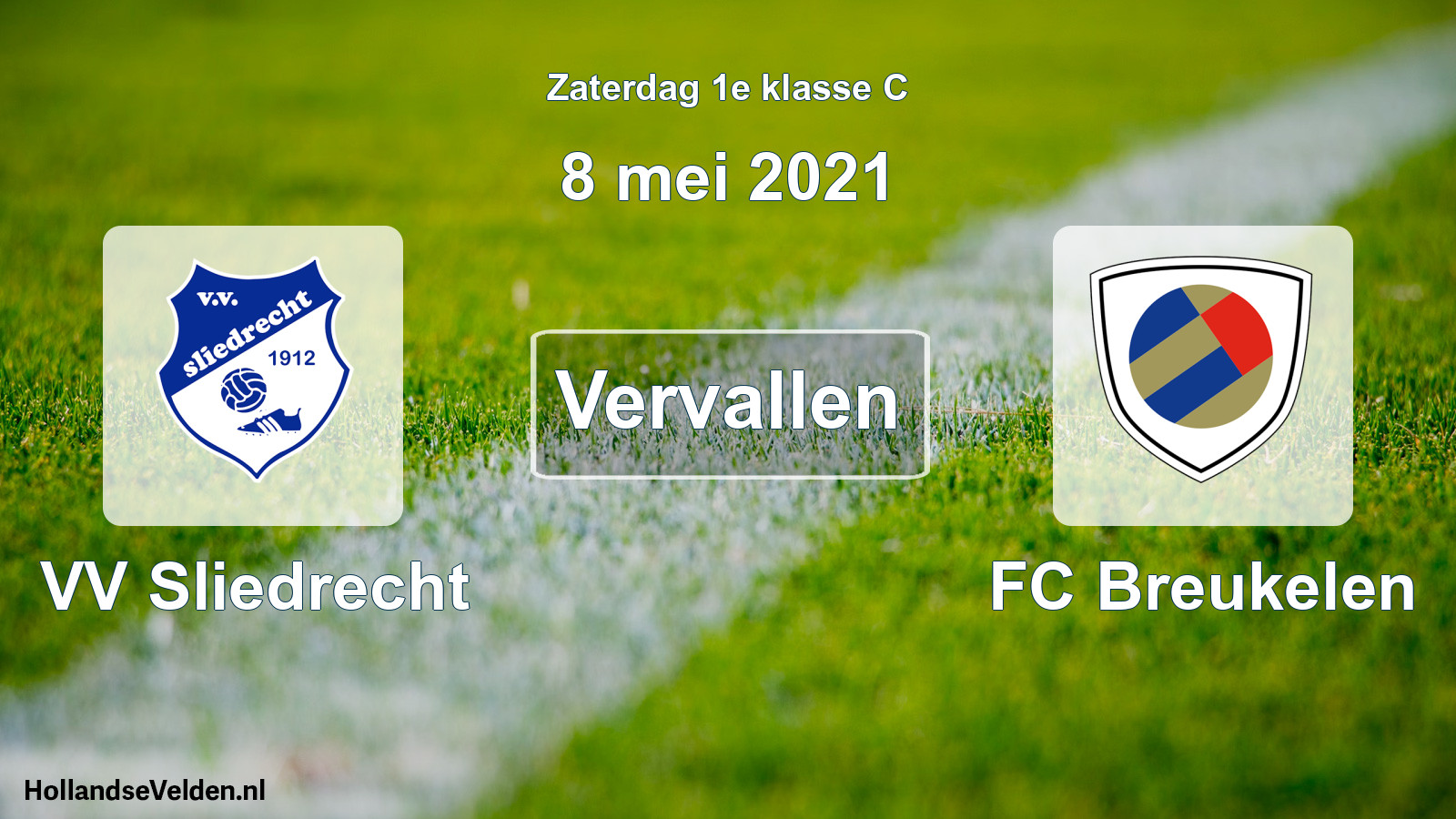 Scheduled Match: VV Sliedrecht - FC Breukelen (8 May 2021)