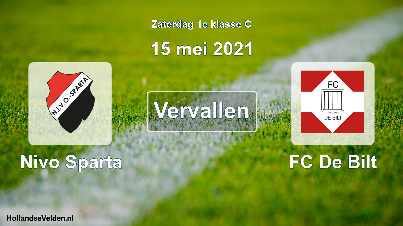 Scheduled Match: Nivo Sparta - FC De Bilt (15 May 2021)