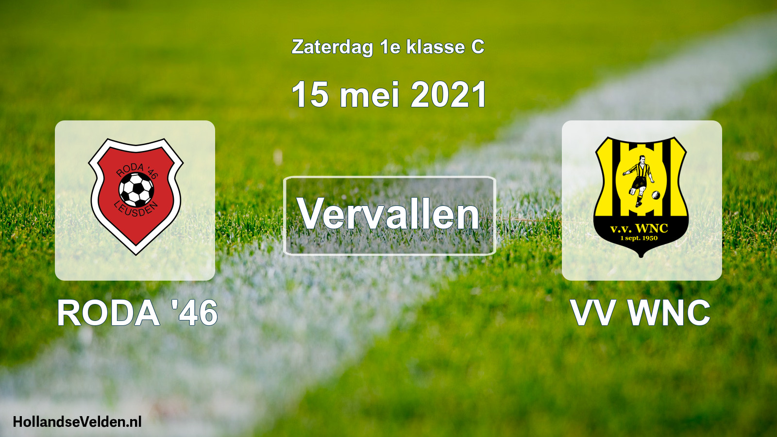 Scheduled Match: RODA '46 - VV WNC (15 May 2021)