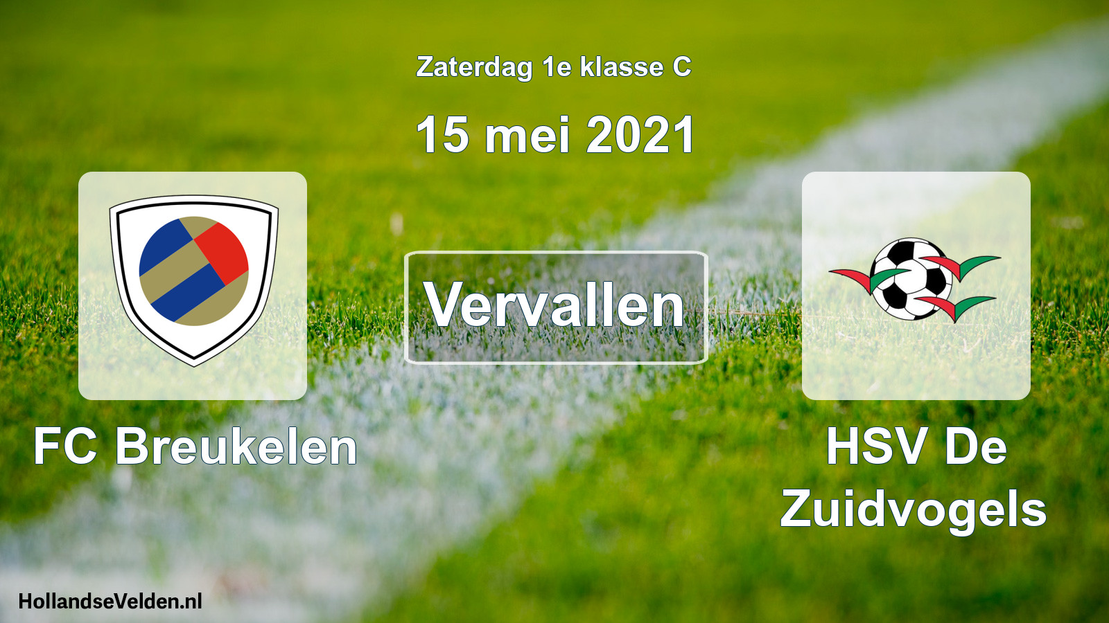 Scheduled Match: FC Breukelen - HSV De Zuidvogels (15 May 2021)