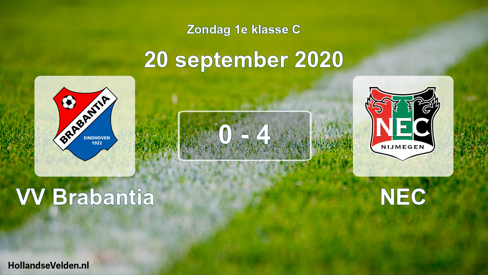 Total number of matches played: VV Brabantia - NEC 0 - 4 (20 September 2020)