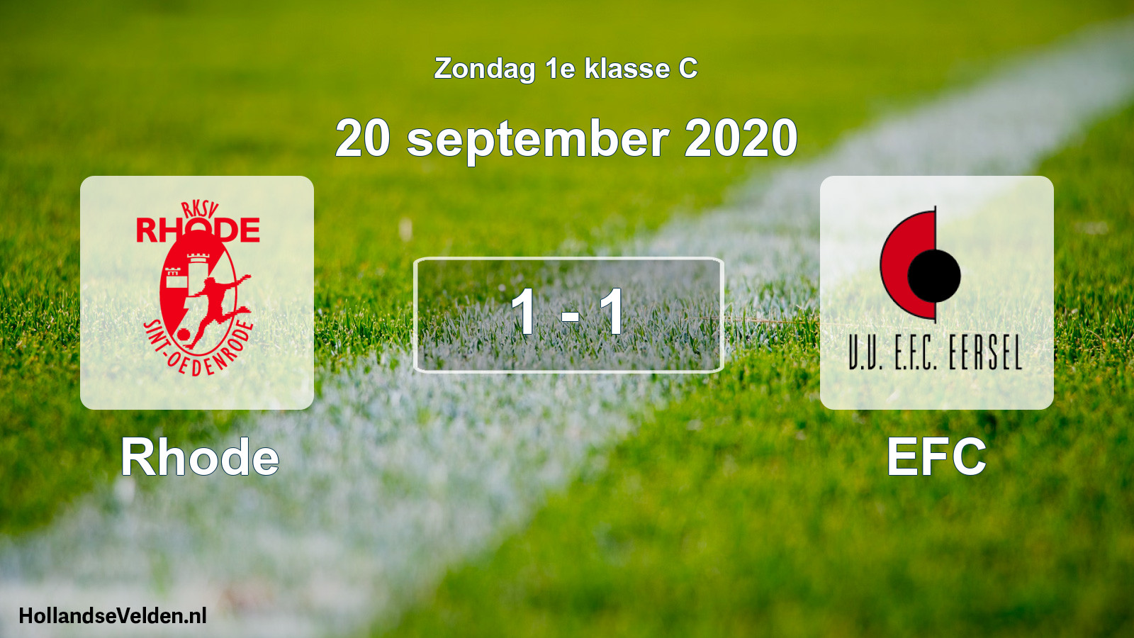Total number of matches played: Rhode - EFC 1 - 1 (20 September 2020)