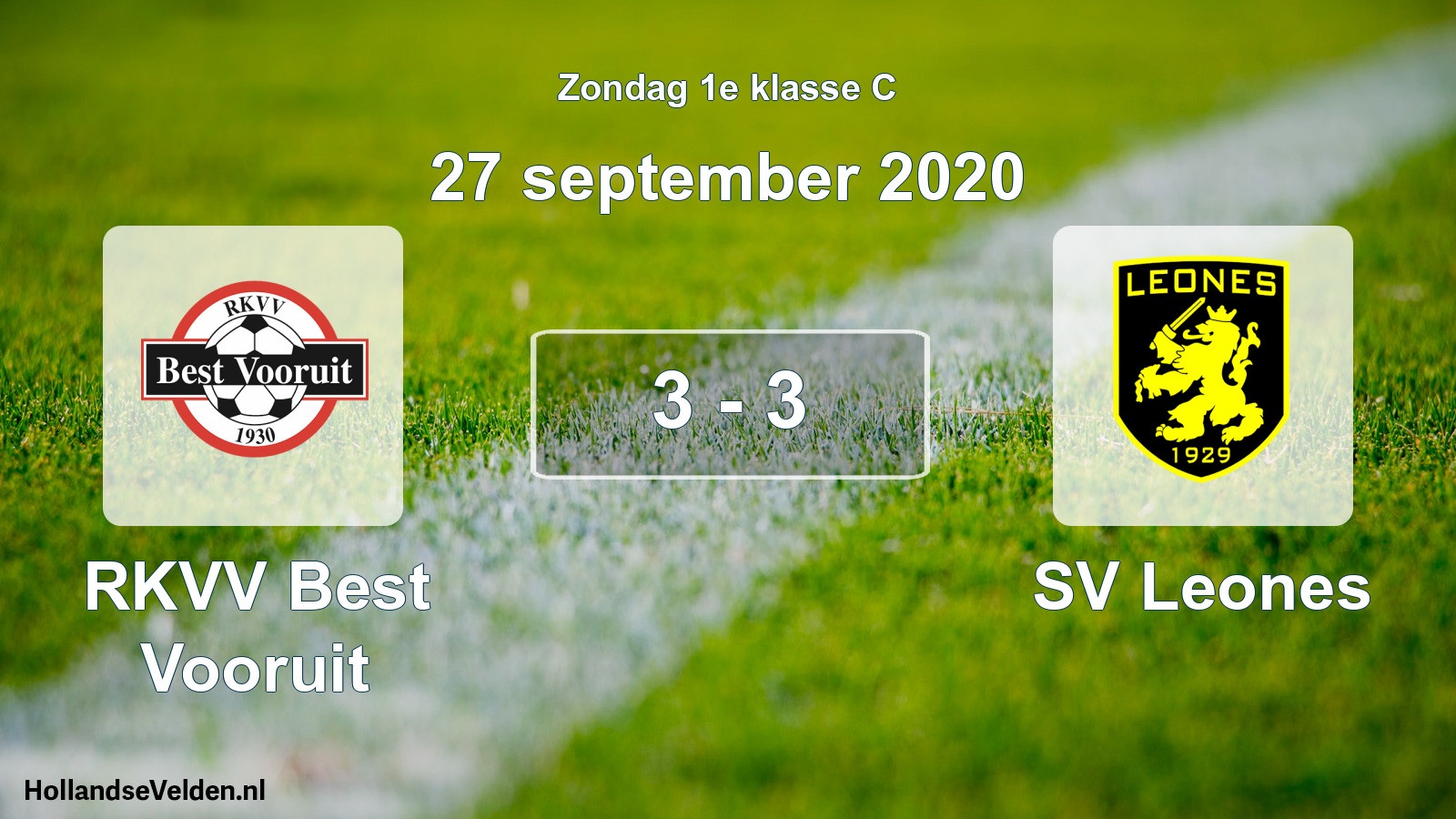 Total number of matches played: RKVV Best Vooruit - SV Leones 3 - 3 (27 September 2020)