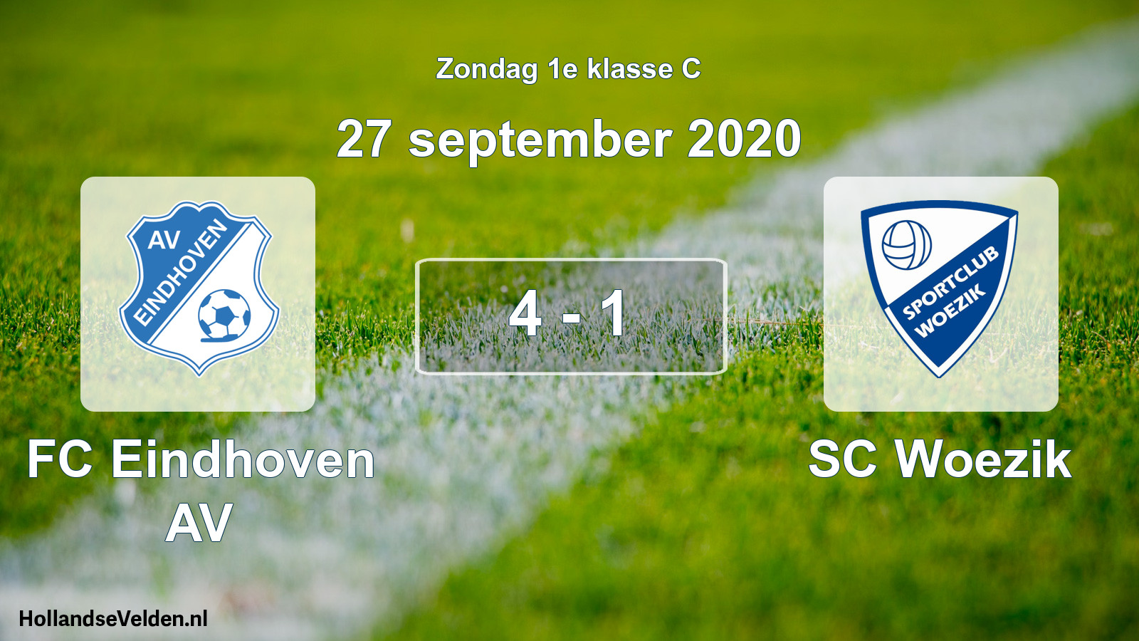 Total number of matches played: FC Eindhoven AV - SC Woezik 4 - 1 (27 September 2020)