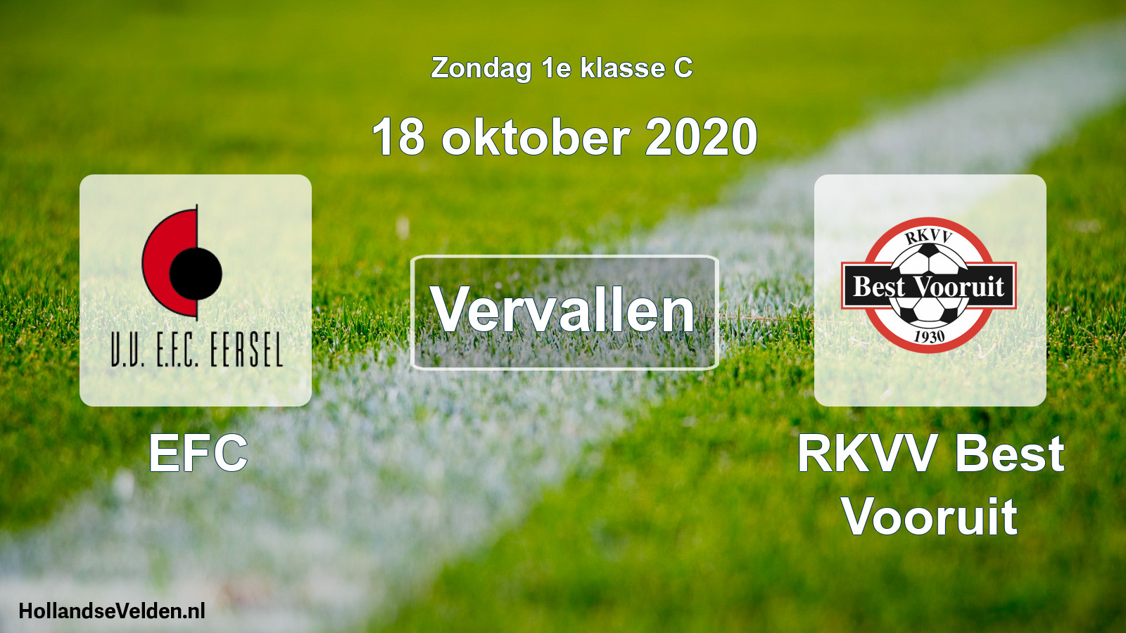 Scheduled Match: EFC - RKVV Best Vooruit (18 October 2020)