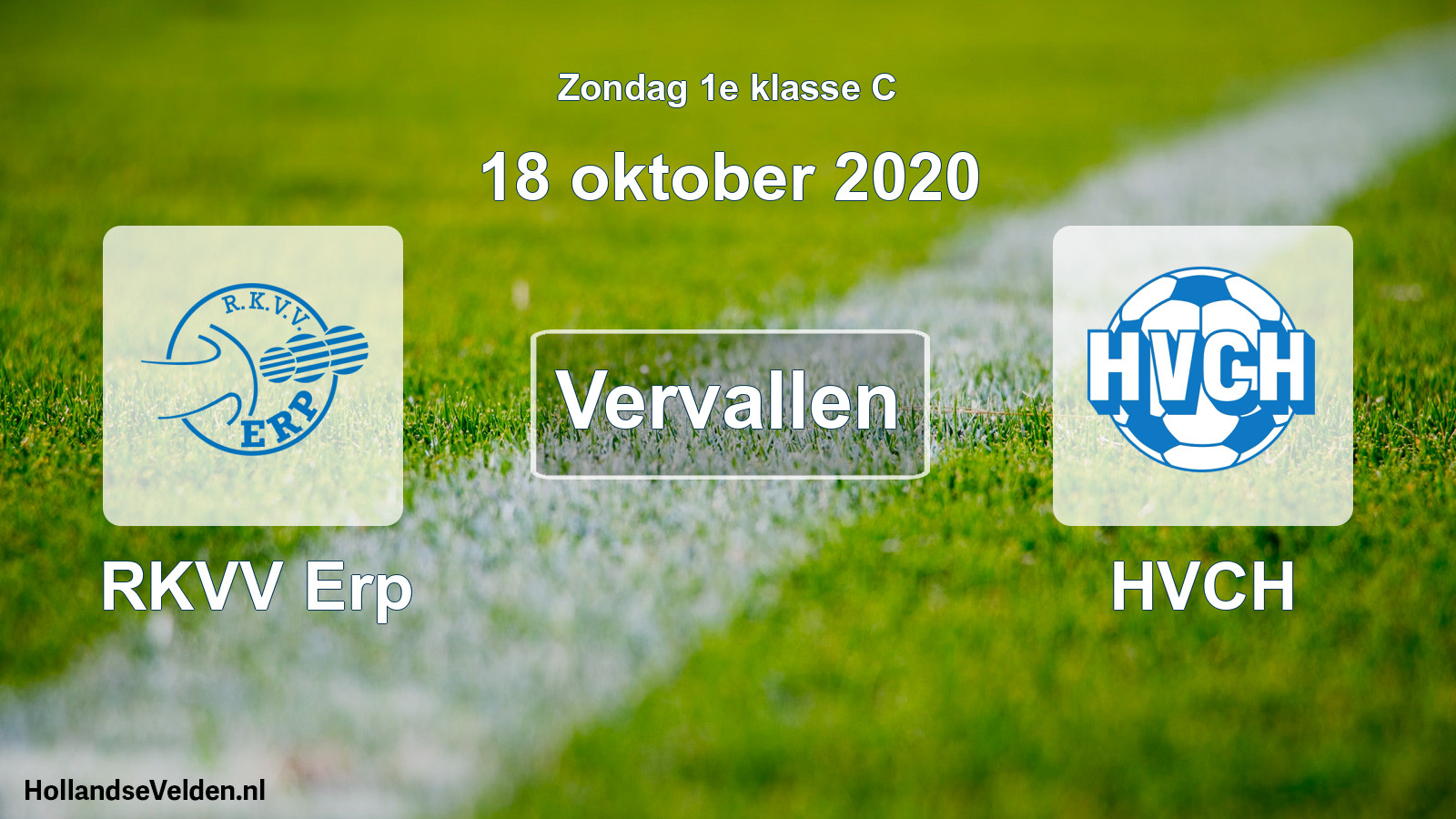 Scheduled Match: RKVV Erp - HVCH (18 October 2020)