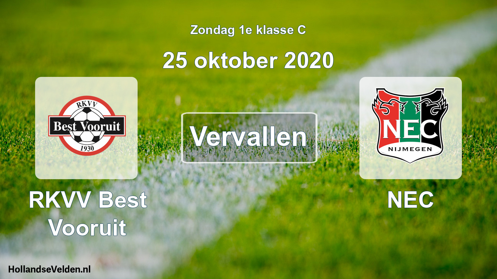 Scheduled Match: RKVV Best Vooruit - NEC (25 October 2020)