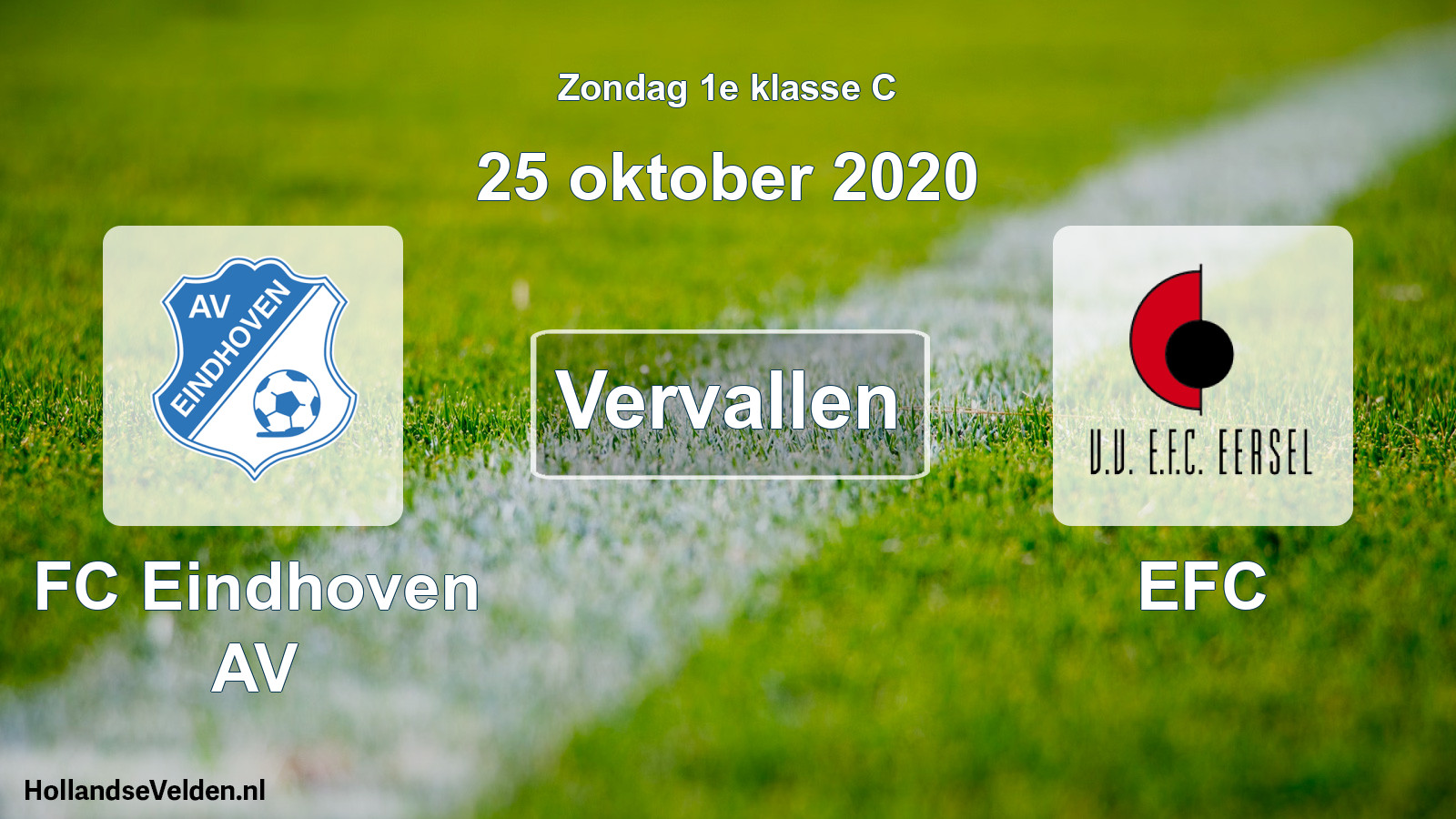 Scheduled Match: FC Eindhoven AV - EFC (25 October 2020)