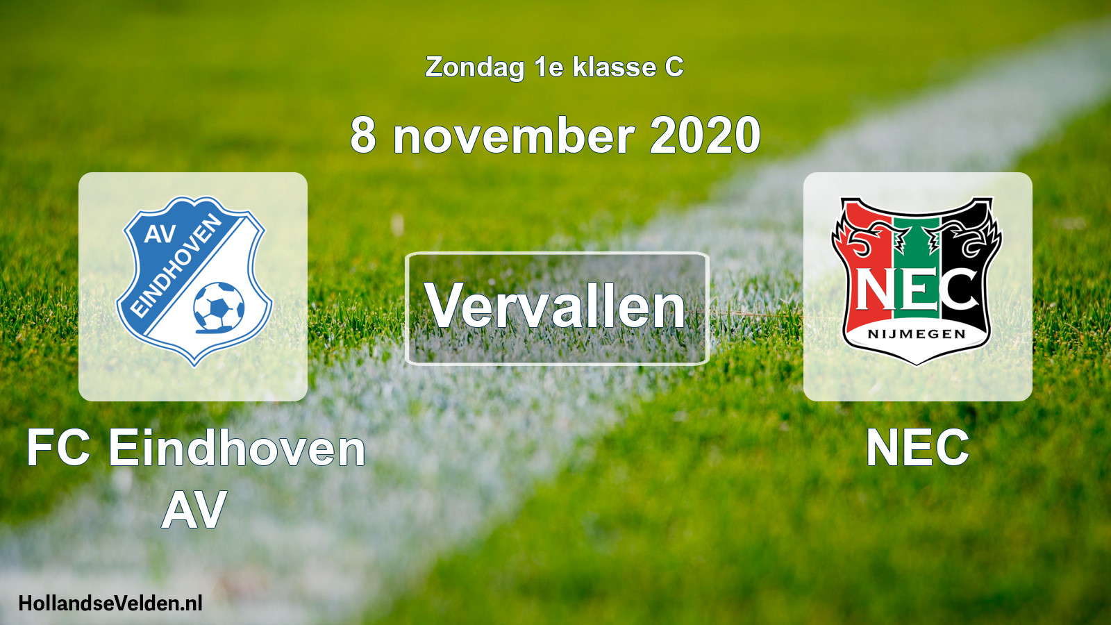 Scheduled Match: FC Eindhoven AV - NEC (8 November 2020)