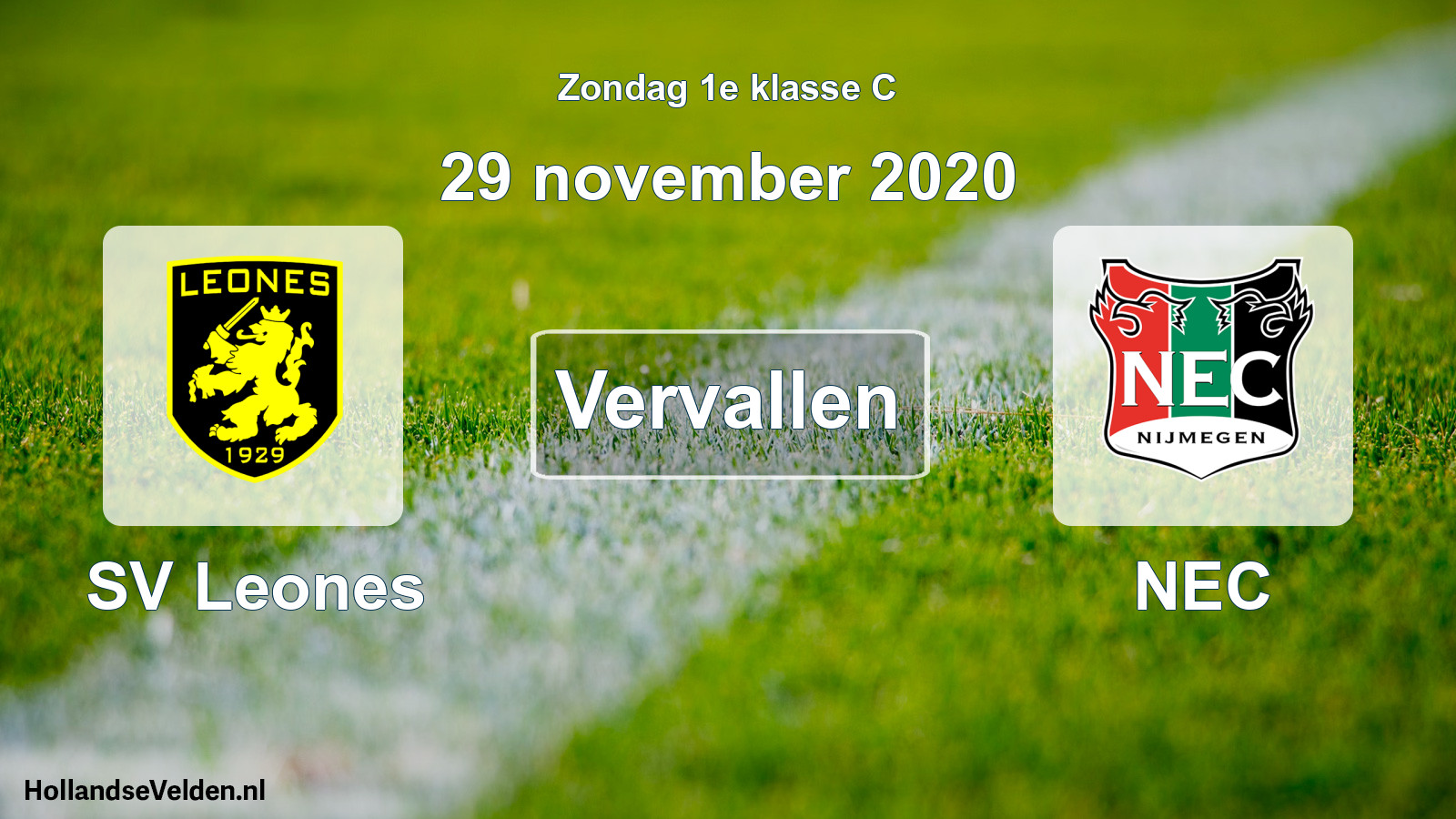 Scheduled Match: SV Leones - NEC (29 November 2020)
