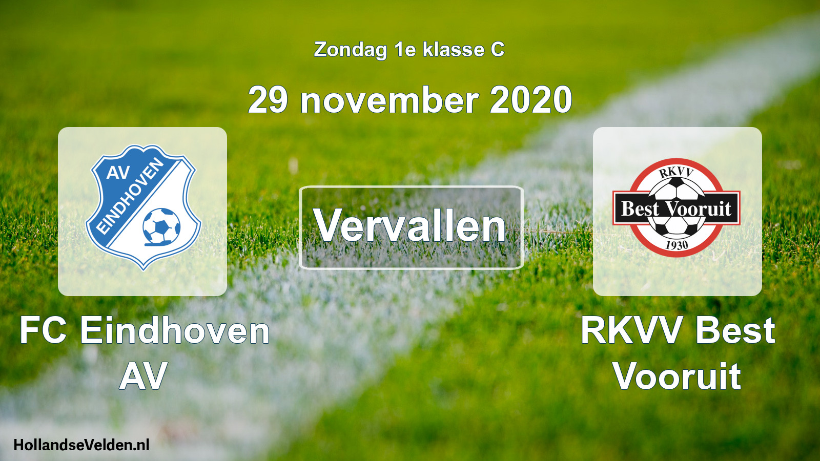 Scheduled Match: FC Eindhoven AV - RKVV Best Vooruit (29 November 2020)