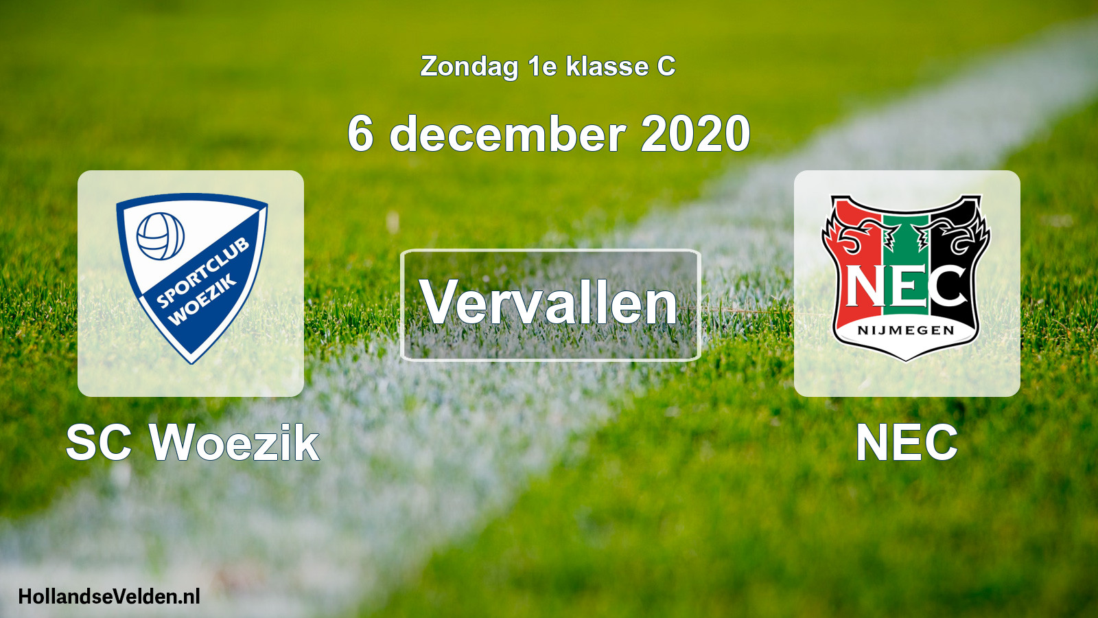 Scheduled Match: SC Woezik - NEC (6 December 2020)
