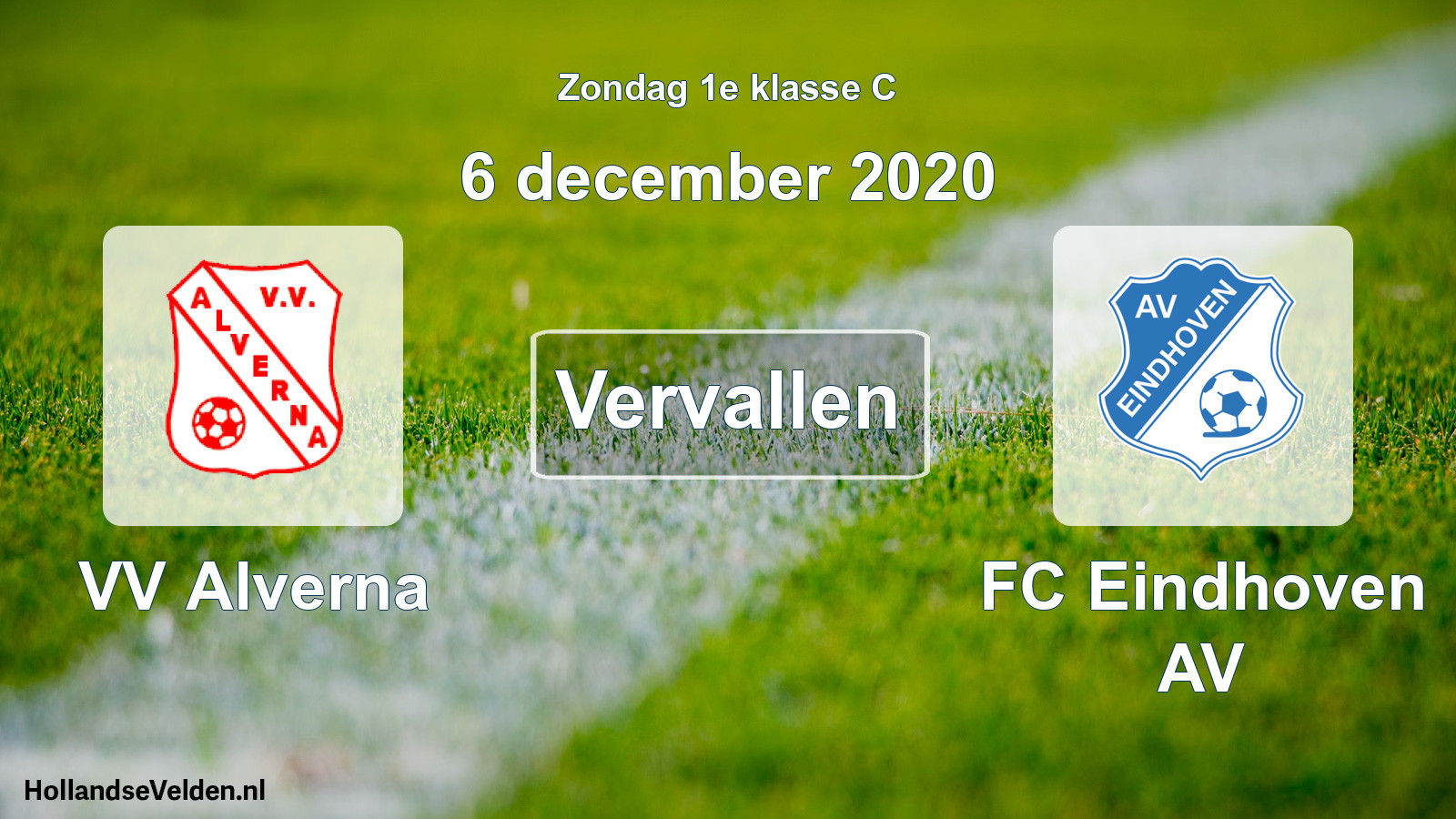 Scheduled Match: VV Alverna - FC Eindhoven AV (6 December 2020)
