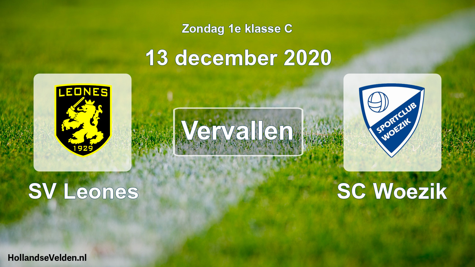 Scheduled Match: SV Leones - SC Woezik (13 December 2020)