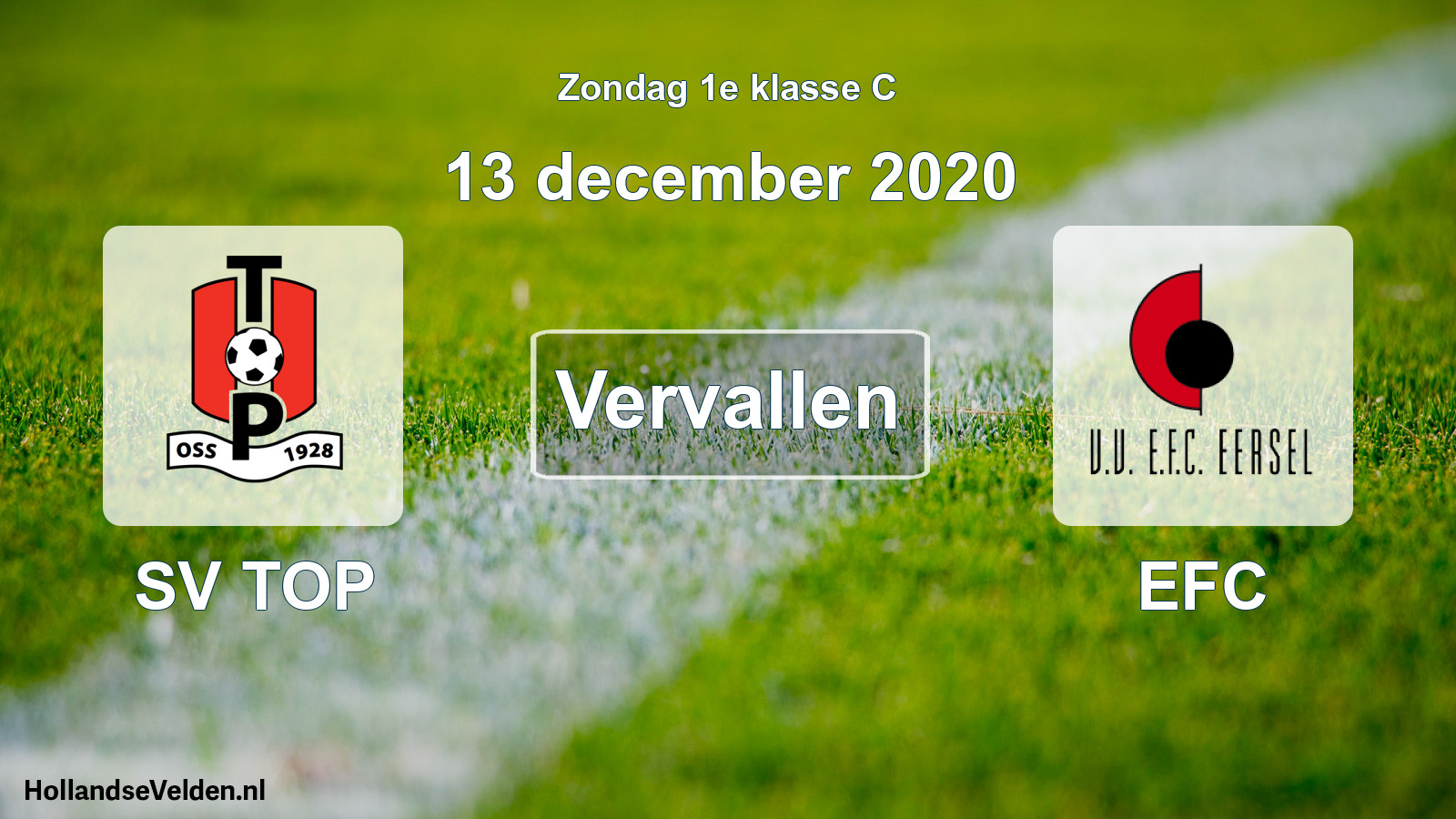 Scheduled Match: SV TOP - EFC (13 December 2020)