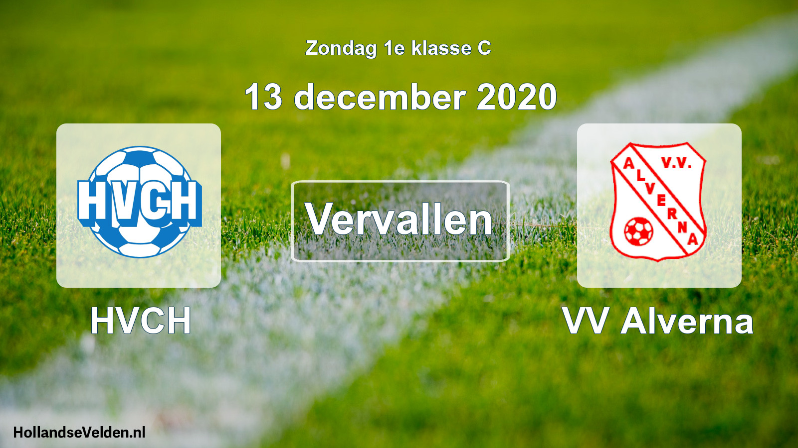 Scheduled Match: HVCH - VV Alverna (13 December 2020)