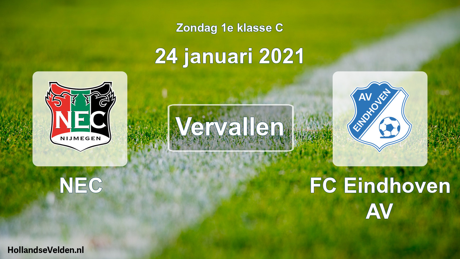 Scheduled Match: NEC - FC Eindhoven AV (24 January 2021)