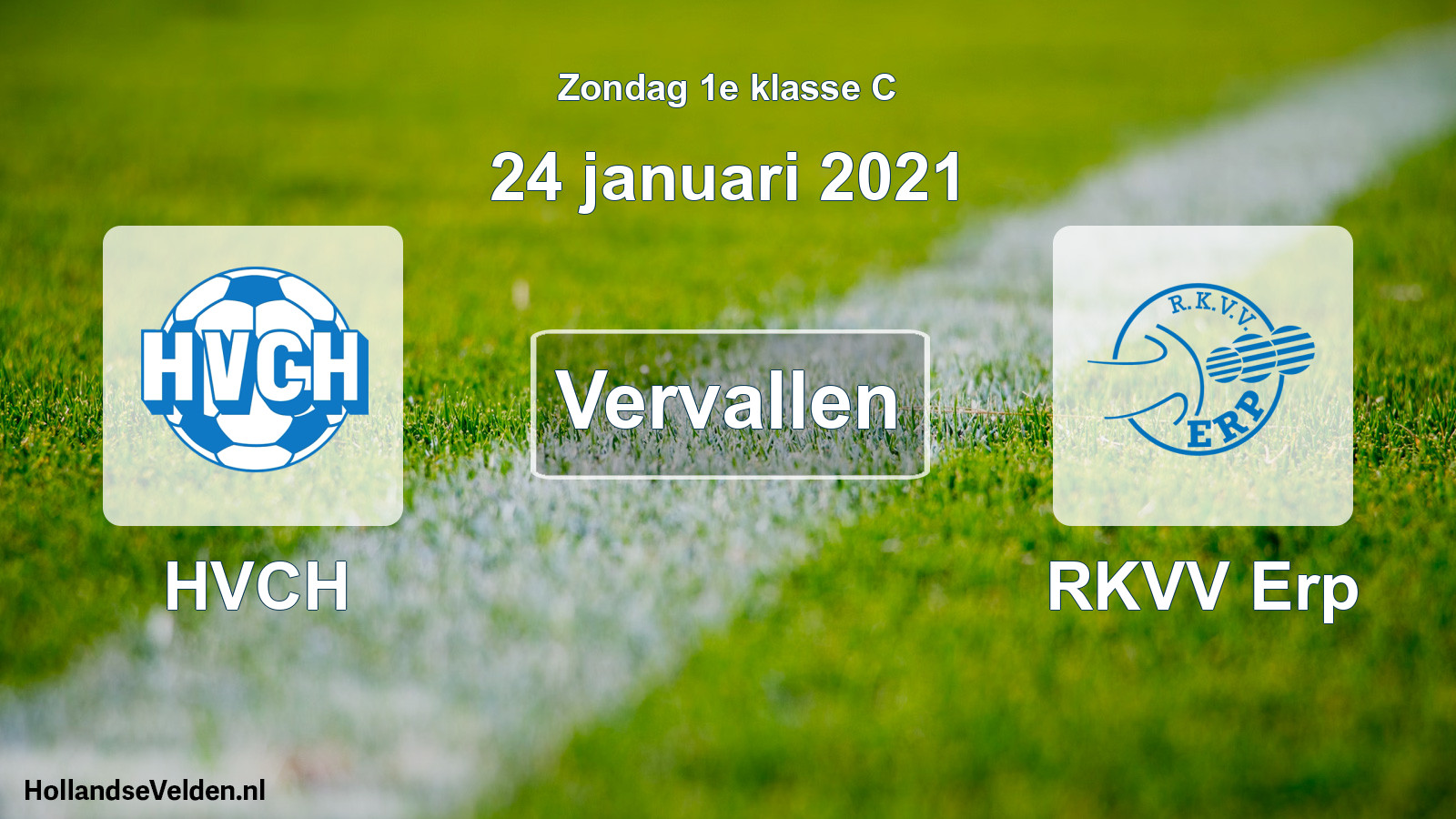 Scheduled Match: HVCH - RKVV Erp (24 January 2021)