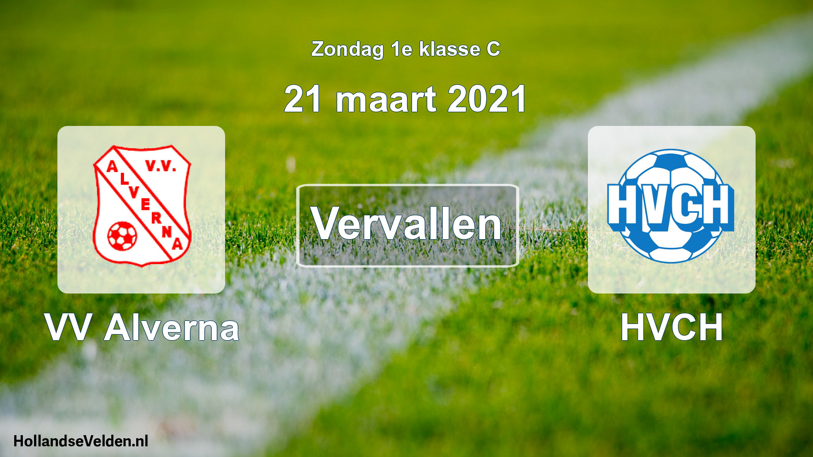 Scheduled Match: VV Alverna - HVCH (21 March 2021)