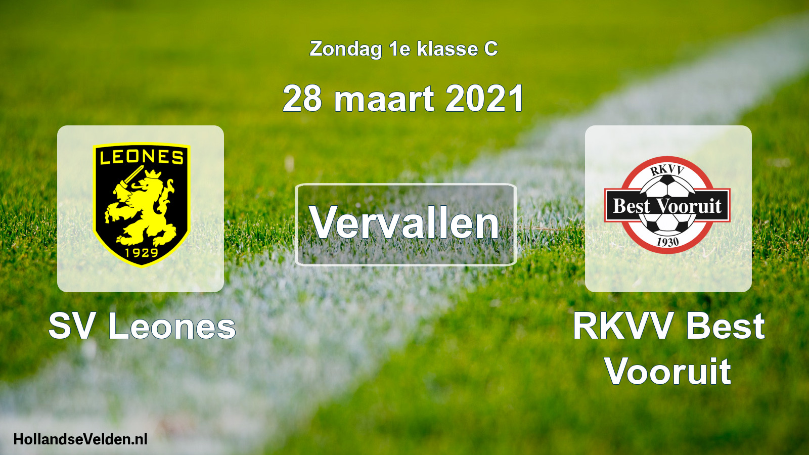 Scheduled Match: SV Leones - RKVV Best Vooruit (28 March 2021)