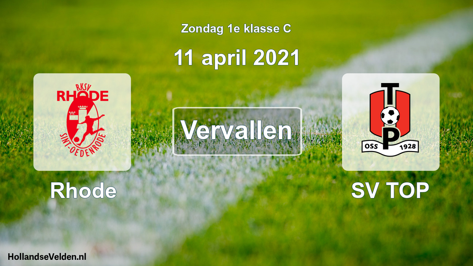Scheduled Match: Rhode - SV TOP (11 April 2021)