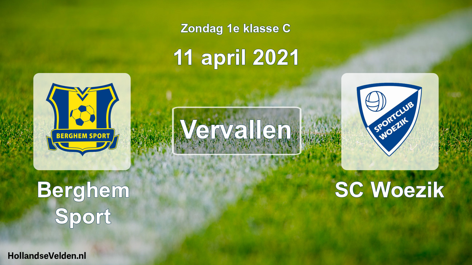 Scheduled Match: Berghem Sport - SC Woezik (11 April 2021)
