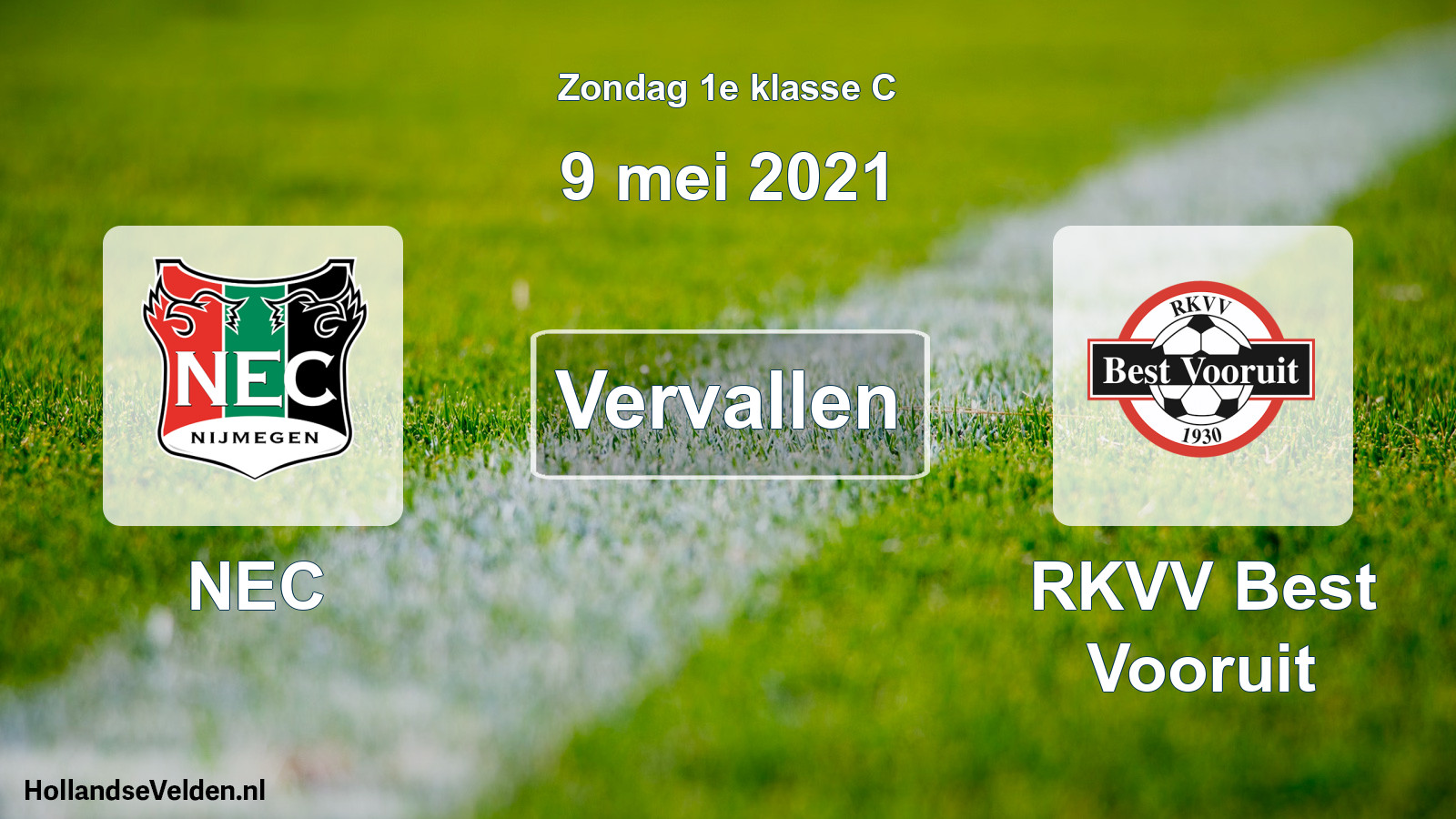 Scheduled Match: NEC - RKVV Best Vooruit (9 May 2021)