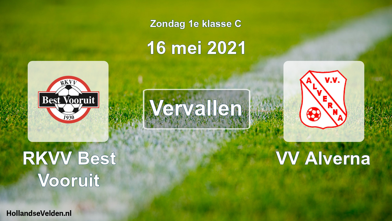 Scheduled Match: RKVV Best Vooruit - VV Alverna (16 May 2021)