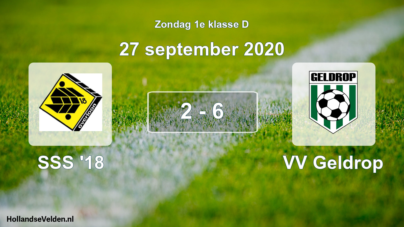Total number of matches played: SSS '18 - VV Geldrop 2 - 6 (27 September 2020)