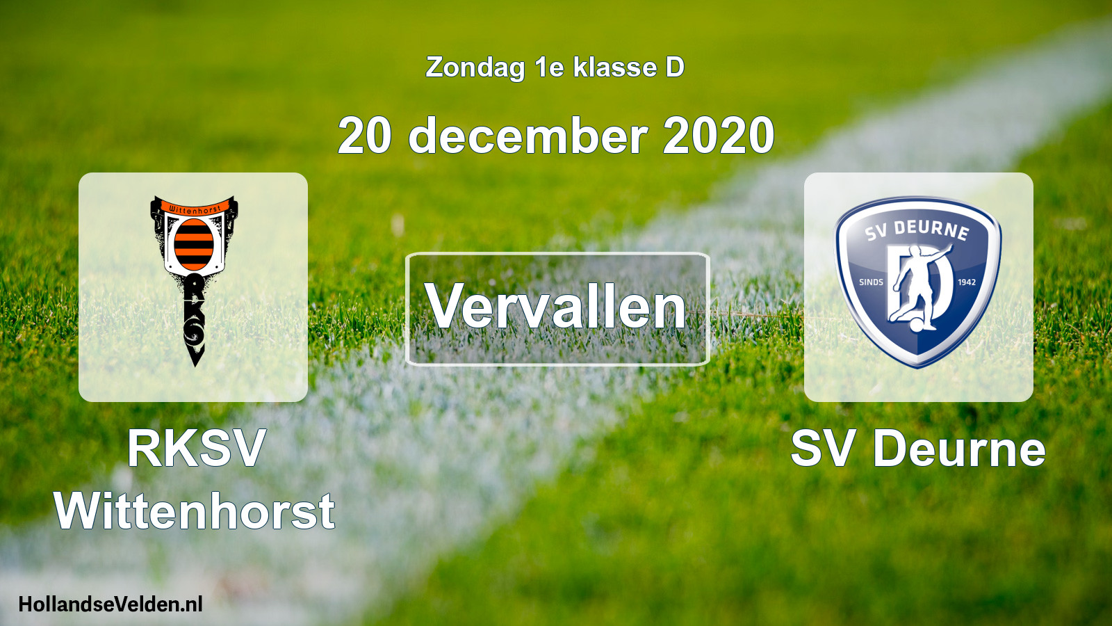 Scheduled Match: RKSV Wittenhorst - SV Deurne (20 December 2020)