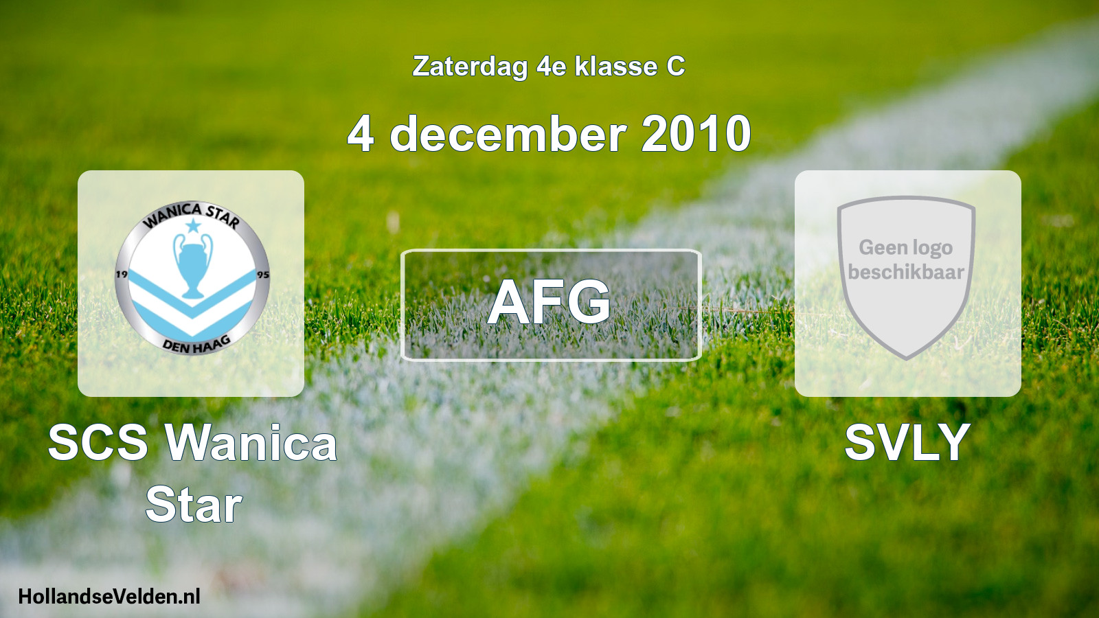 Geplande wedstrijd: SCS Wanica Star - SVLY (4 december 2010)