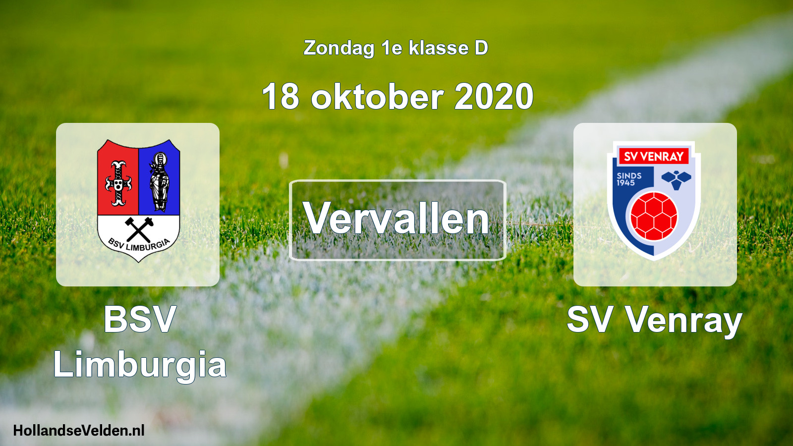 Scheduled Match: BSV Limburgia - SV Venray (18 October 2020)