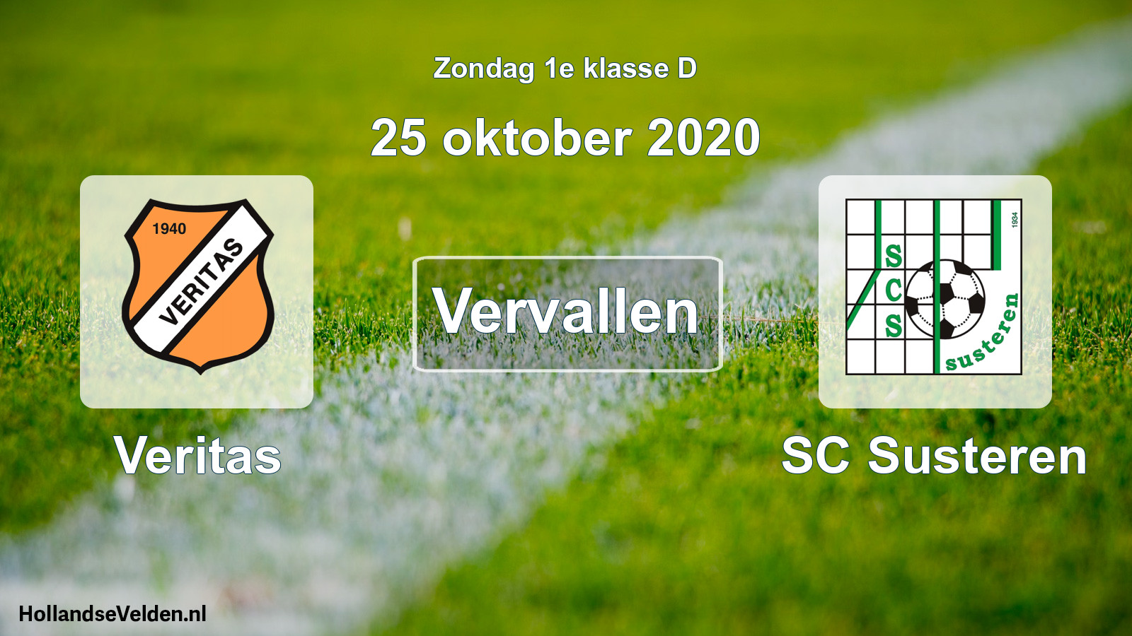 Scheduled Match: Veritas - SC Susteren (25 October 2020)
