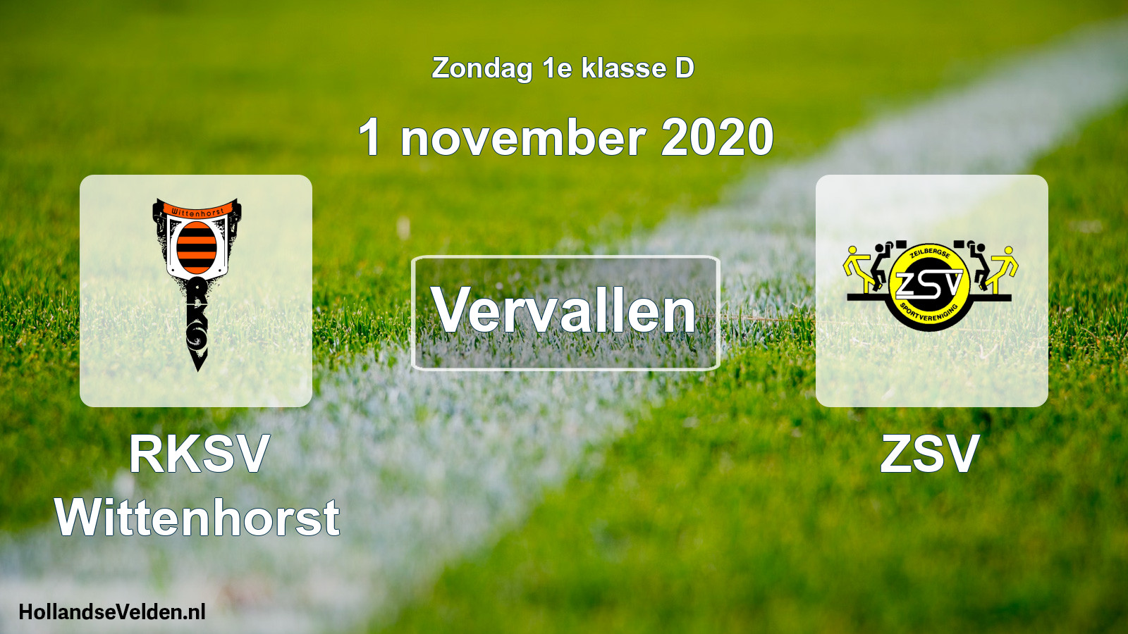 Scheduled Match: RKSV Wittenhorst - ZSV (1 November 2020)