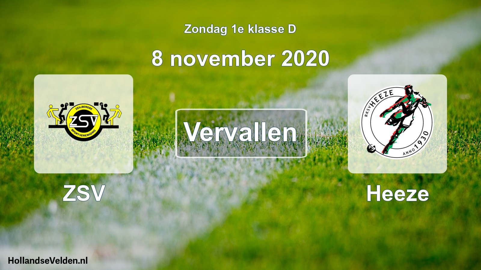 Scheduled Match: ZSV - Heeze (8 November 2020)