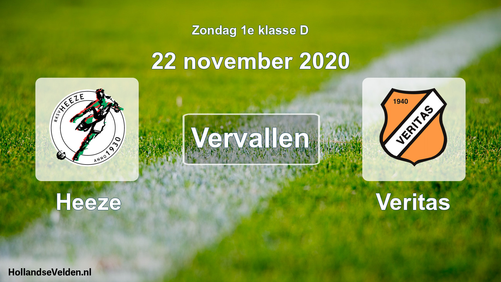 Scheduled Match: Heeze - Veritas (22 November 2020)