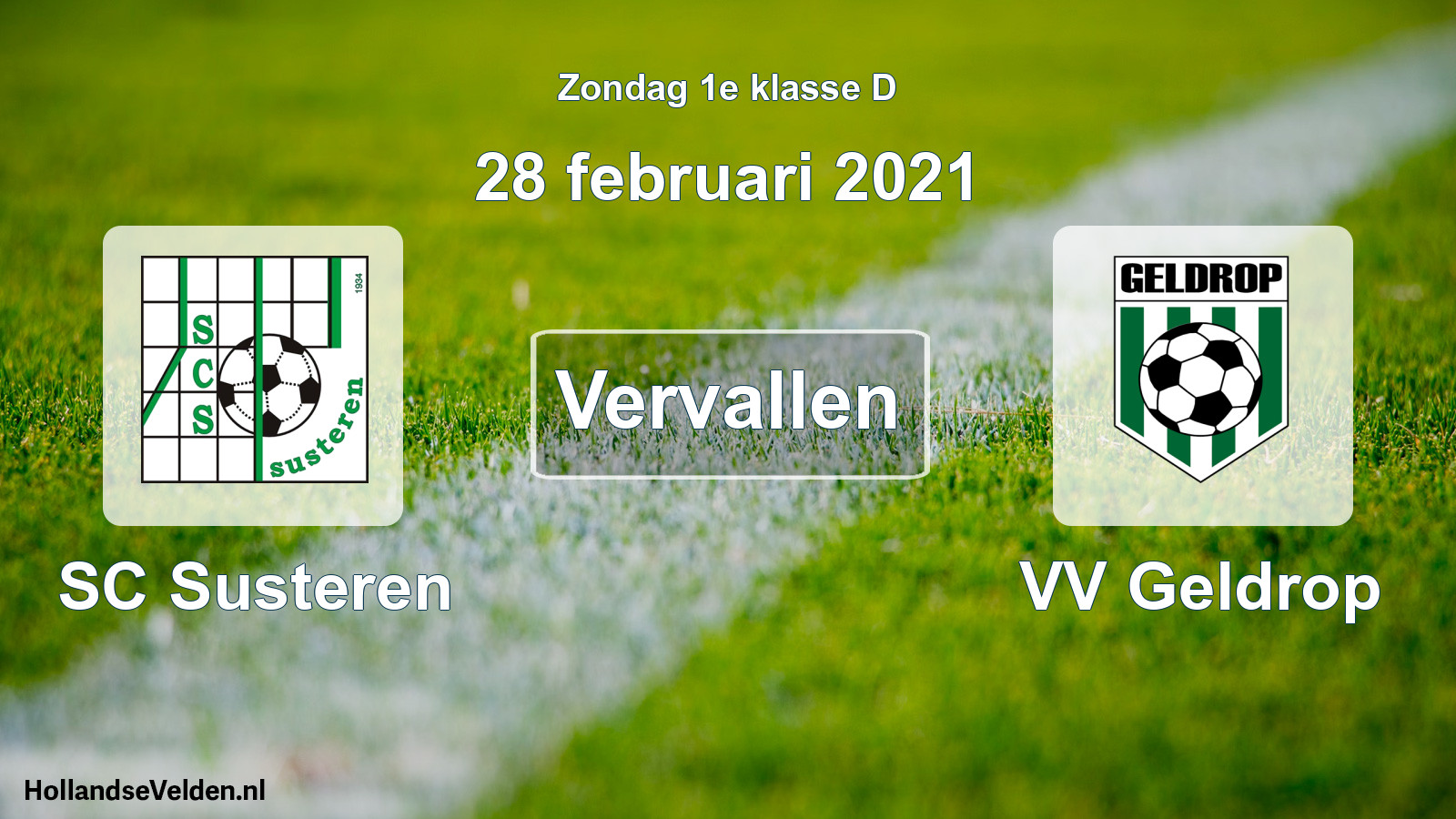 Scheduled Match: SC Susteren - VV Geldrop (28 February 2021)