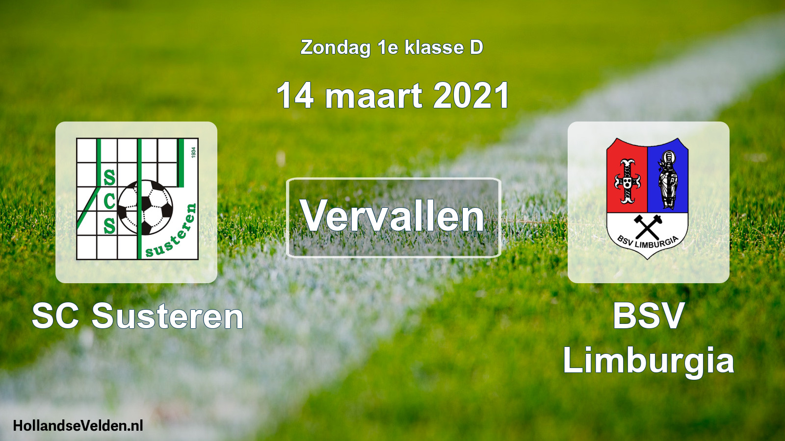 Scheduled Match: SC Susteren - BSV Limburgia (14 March 2021)