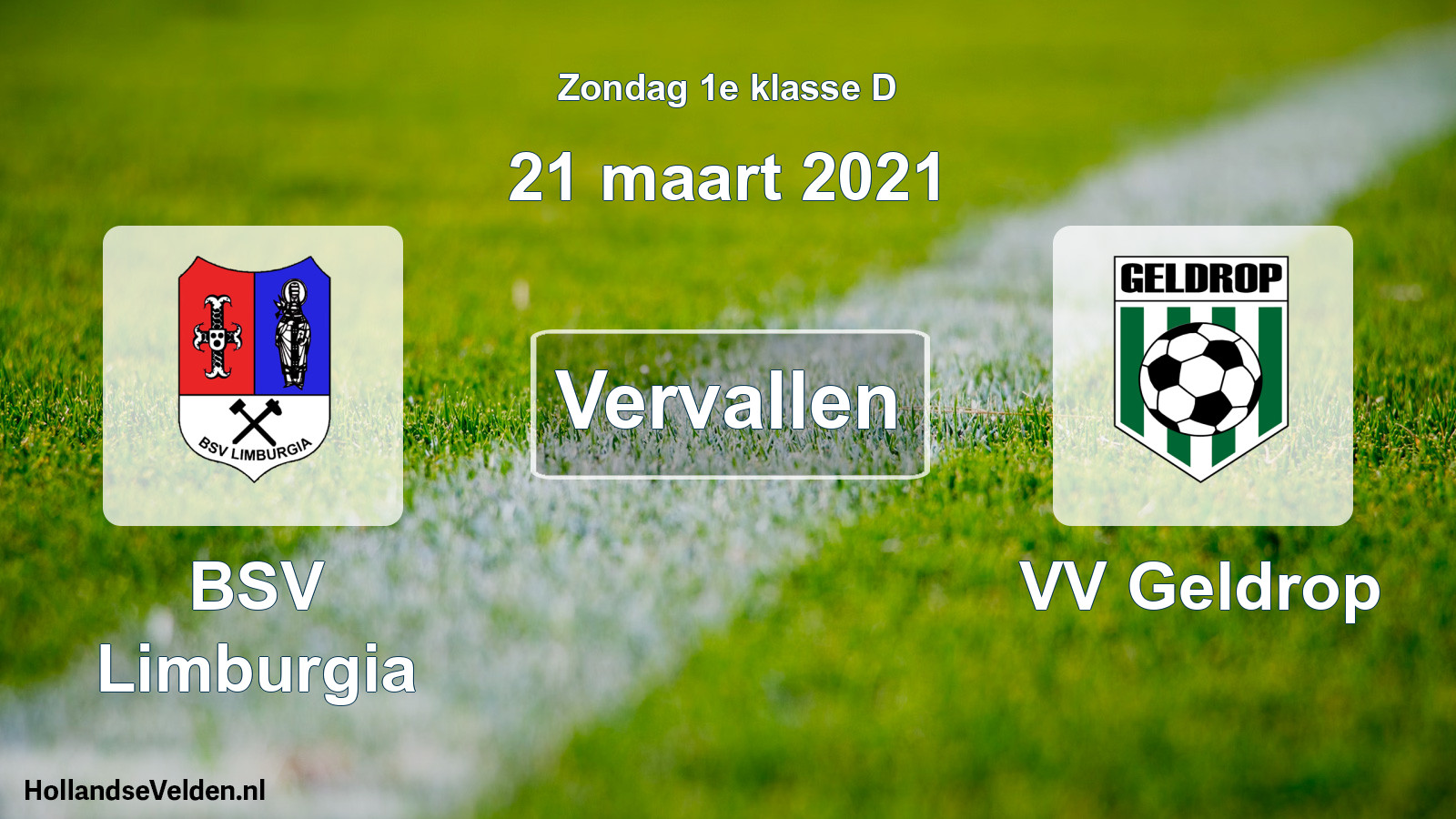 Scheduled Match: BSV Limburgia - VV Geldrop (21 March 2021)