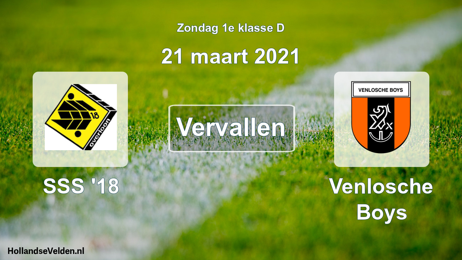 Scheduled Match: SSS '18 - Venlosche Boys (21 March 2021)