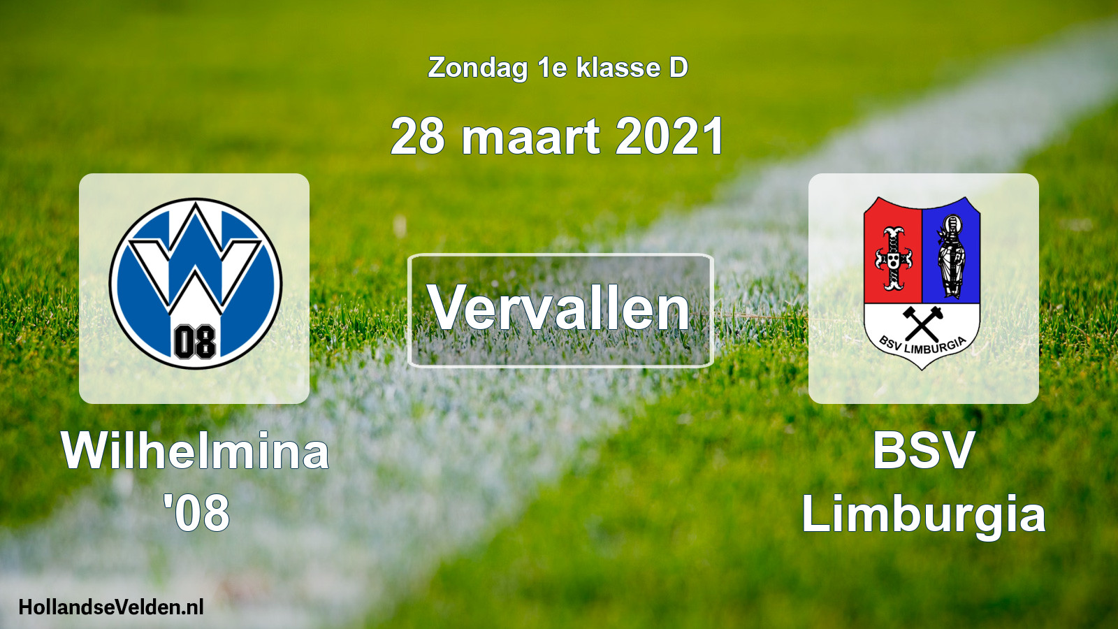 Scheduled Match: Wilhelmina '08 - BSV Limburgia (28 March 2021)