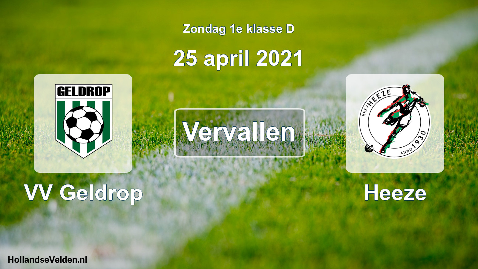 Scheduled Match: VV Geldrop - Heeze (25 April 2021)